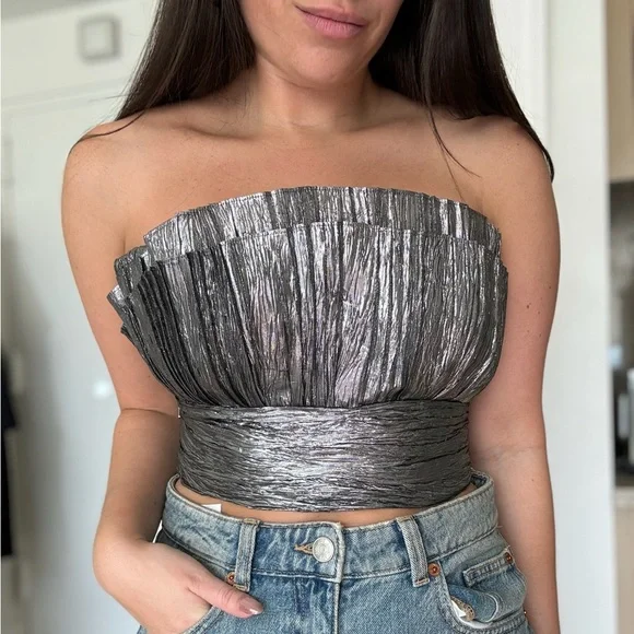 Ronny Kobo exclusive metallic tube top - Picture 1 of 6